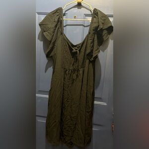 Torrid black dress. Cold shoulders. Pockets